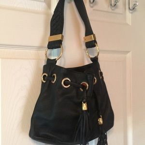 Leather Elliott Lucca Drawstring Bag